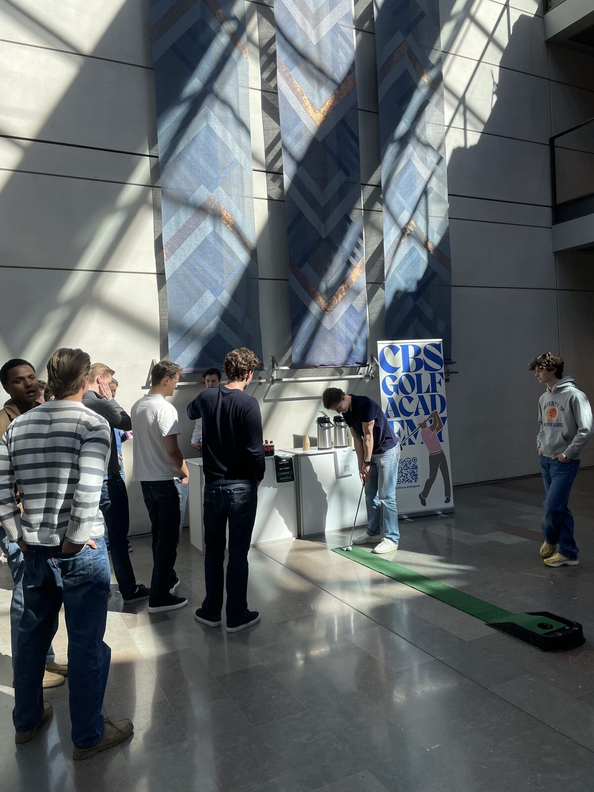 CBS Golf Academy campus booth